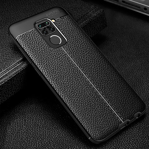 Funda Silicona Goma de Cuero Carcasa WL1 para Xiaomi Redmi Note 9 Negro