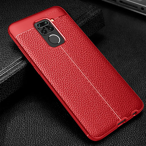 Funda Silicona Goma de Cuero Carcasa WL1 para Xiaomi Redmi Note 9 Rojo