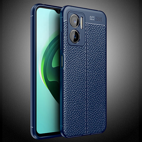 Funda Silicona Goma de Cuero Carcasa WL2 para Xiaomi Redmi 10 5G Azul