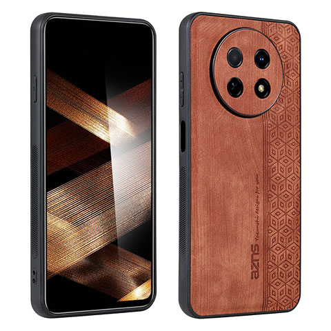 Funda Silicona Goma de Cuero Carcasa YZ1 para Huawei Nova Y91 Marron