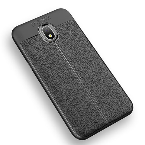 Funda Silicona Goma de Cuero K01 para Samsung Galaxy Amp Prime 3 Negro