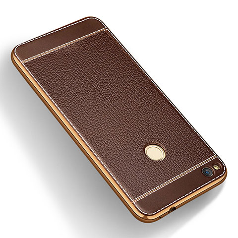 Funda Silicona Goma de Cuero para Huawei GR3 (2017) Marron