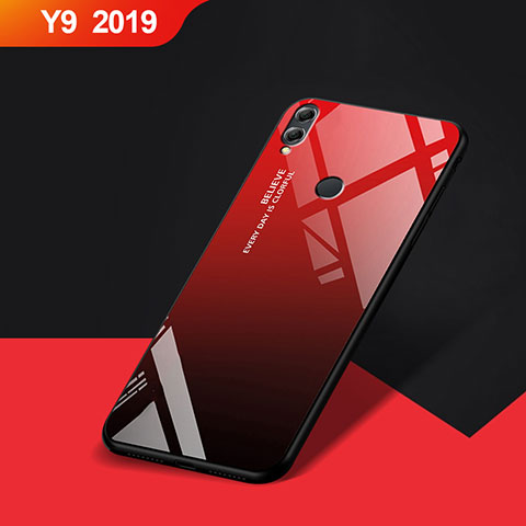 Funda Silicona Goma Espejo para Huawei Y9 (2019) Rojo