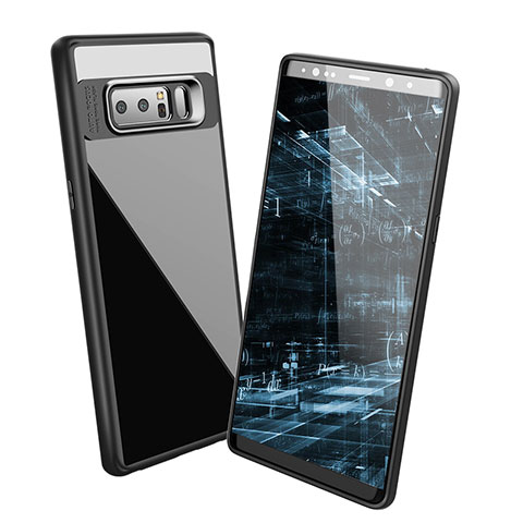 Funda Silicona Goma Espejo para Samsung Galaxy Note 8 Negro