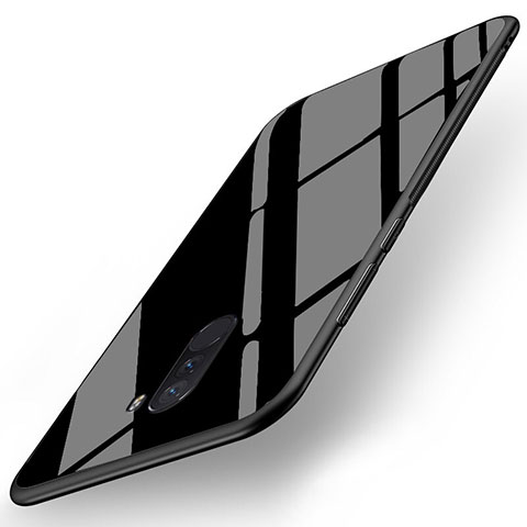 Funda Silicona Goma Espejo para Xiaomi Pocophone F1 Negro