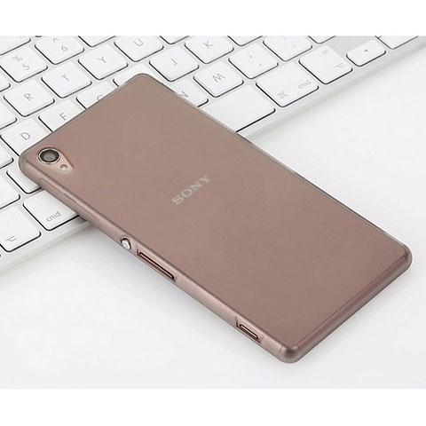 Funda Silicona Goma Mate para Sony Xperia Z3 Gris