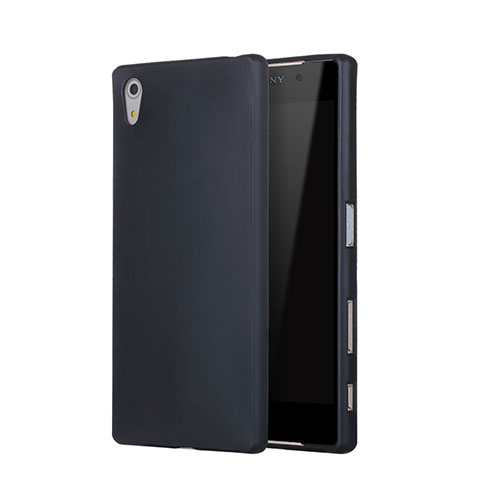 Funda Silicona Goma Mate para Sony Xperia Z5 Negro