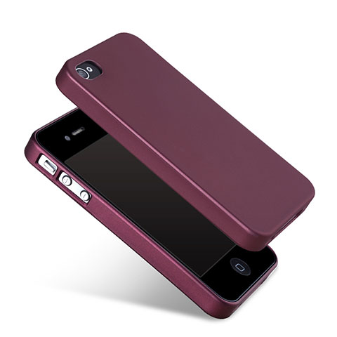 Funda Silicona Goma para Apple iPhone 4S Rojo