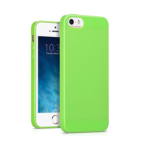 Funda Silicona Goma para Apple iPhone 5 Verde