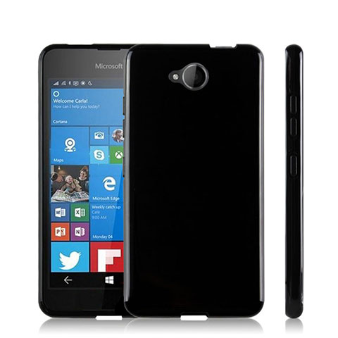 Funda Silicona Goma para Microsoft Lumia 650 Negro