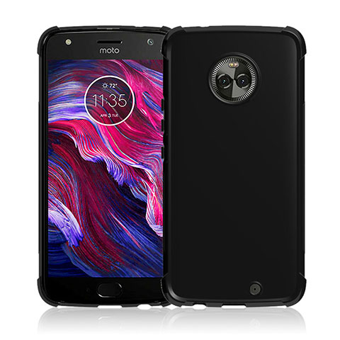 Funda Silicona Goma para Motorola Moto X4 Negro