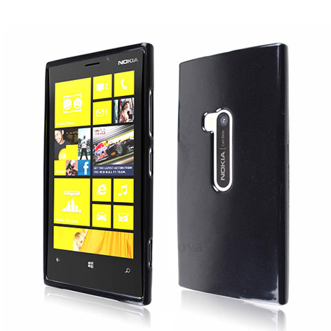 Funda Silicona Goma para Nokia Lumia 920 Negro