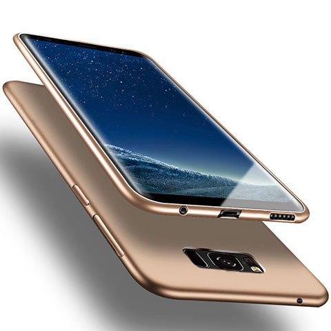 Funda Silicona Goma para Samsung Galaxy S8 Plus Oro