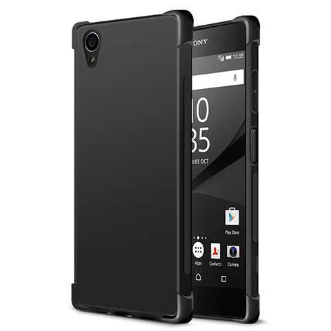 Funda Silicona Goma para Sony Xperia XA1 Plus Negro