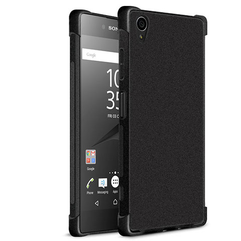 Funda Silicona Goma TPU para Sony Xperia XA1 Plus Negro