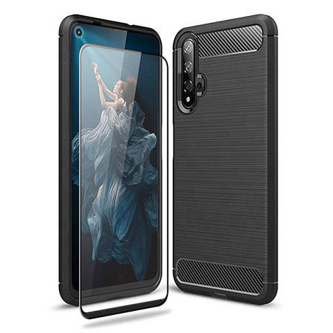 Funda Silicona Goma Twill B02 para Huawei Nova 5T Negro