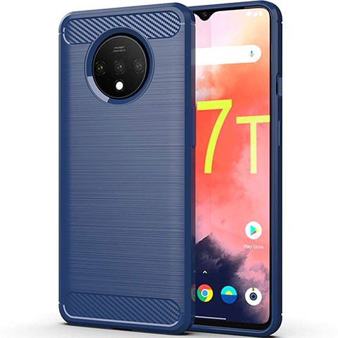 Funda Silicona Goma Twill B02 para OnePlus 7T Azul