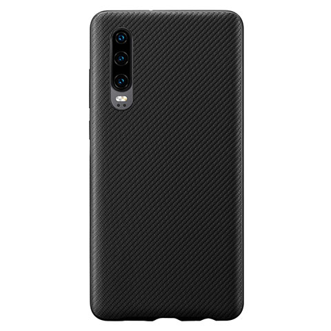 Funda Silicona Goma Twill para Huawei P30 Negro