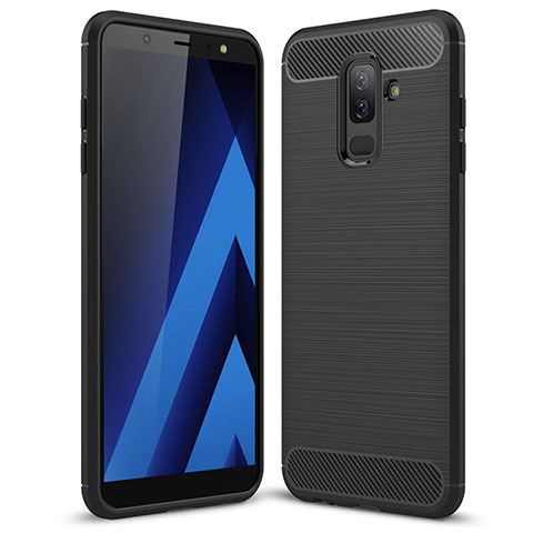 Funda Silicona Goma Twill para Samsung Galaxy A6 Plus (2018) Negro