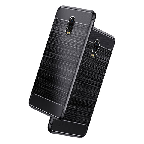 Funda Silicona Goma Twill para Samsung Galaxy C8 C710F Negro