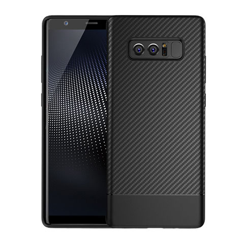 Funda Silicona Goma Twill para Samsung Galaxy Note 8 Duos N950F Negro