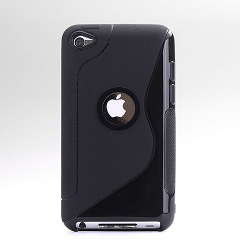 Funda Silicona Transparente S-Line para Apple iPod Touch 4 Negro