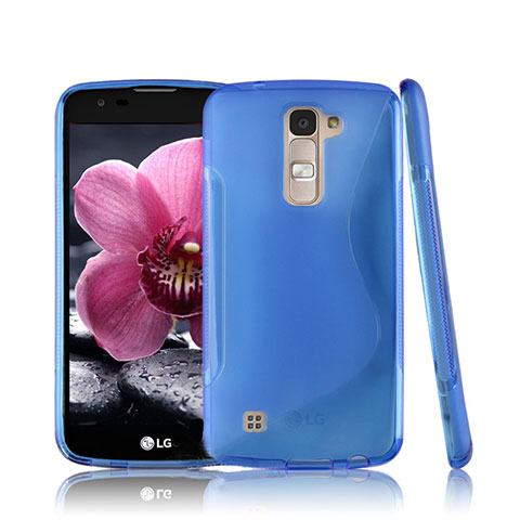 Funda Silicona Transparente S-Line para LG K10 Azul