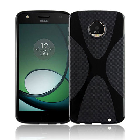 Funda Silicona Transparente X-Line T01 para Motorola Moto Z Play Negro