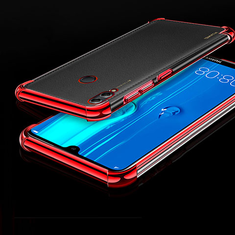 Funda Silicona Ultrafina Carcasa Transparente A04 para Huawei Honor 8X Max Rojo