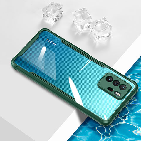 Funda Silicona Ultrafina Carcasa Transparente BH1 para Xiaomi Redmi Note 10 Pro 5G Verde