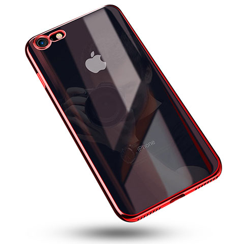 Funda Silicona Ultrafina Carcasa Transparente C02 para Apple iPhone 7 Rojo