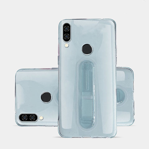 Funda Silicona Ultrafina Carcasa Transparente con Soporte S01 para Huawei P20 Lite Claro