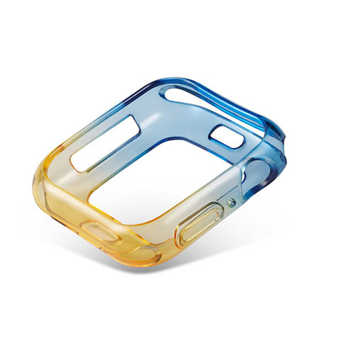 Funda Silicona Ultrafina Carcasa Transparente Gradiente G01 para Apple iWatch 5 40mm Amarillo
