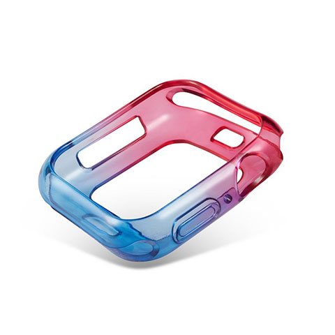 Funda Silicona Ultrafina Carcasa Transparente Gradiente G01 para Apple iWatch 5 40mm Azul Cielo