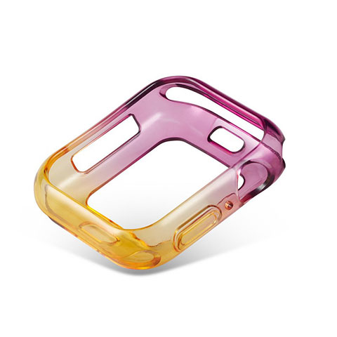 Funda Silicona Ultrafina Carcasa Transparente Gradiente G01 para Apple iWatch 5 40mm Morado