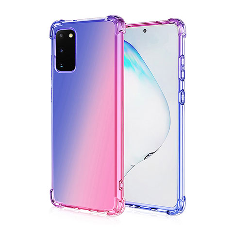 Funda Silicona Ultrafina Carcasa Transparente Gradiente G01 para Samsung Galaxy S20 5G Multicolor