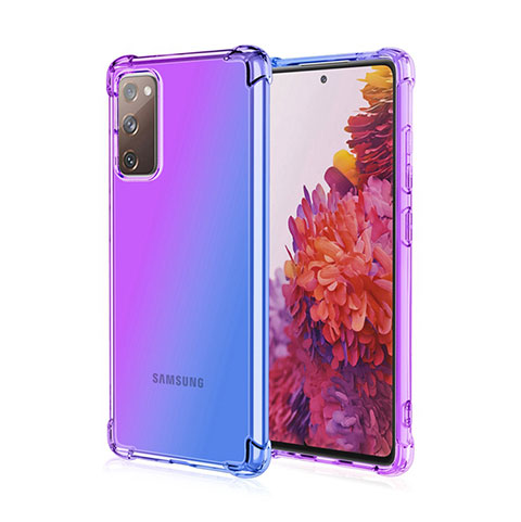 Funda Silicona Ultrafina Carcasa Transparente Gradiente G01 para Samsung Galaxy S20 FE 5G Morado