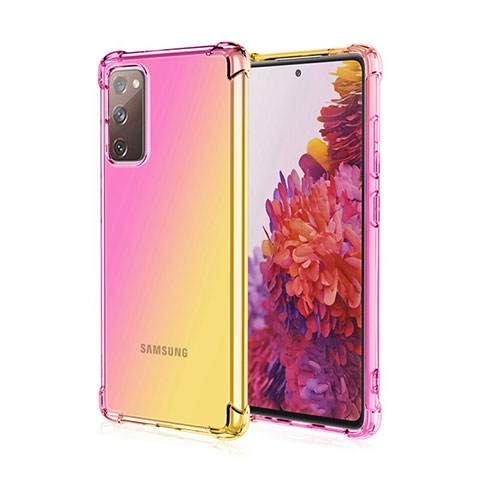 Funda Silicona Ultrafina Carcasa Transparente Gradiente G01 para Samsung Galaxy S20 FE 5G Rosa