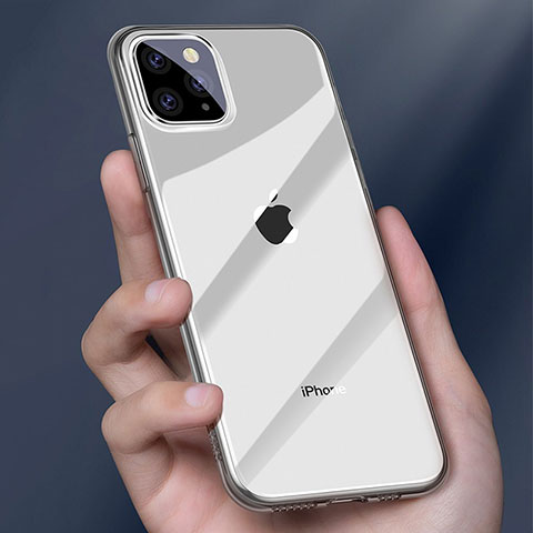 Funda Silicona Ultrafina Carcasa Transparente H01 para Apple iPhone 11 Pro Gris