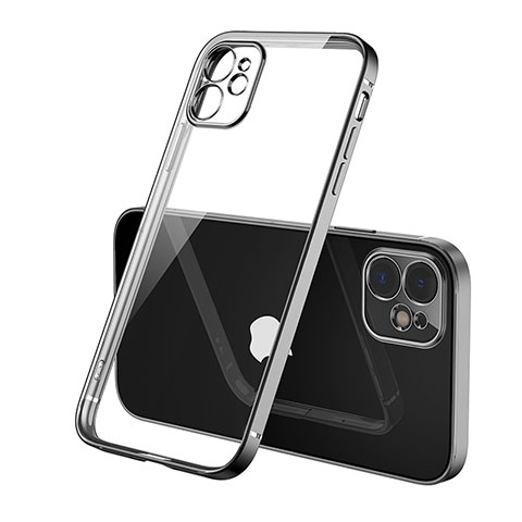 Funda Silicona Ultrafina Carcasa Transparente H01 para Apple iPhone 12 Mini Negro
