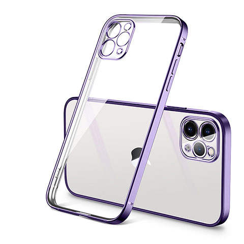 Funda Silicona Ultrafina Carcasa Transparente H01 para Apple iPhone 12 Pro Max Morado
