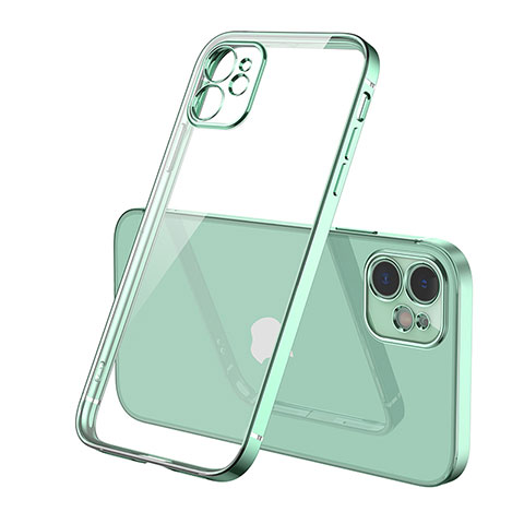 Funda Silicona Ultrafina Carcasa Transparente H01 para Apple iPhone 12 Verde