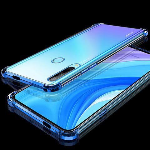 Funda Silicona Ultrafina Carcasa Transparente H01 para Huawei Enjoy 10 Plus Azul