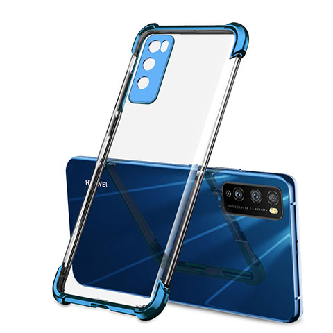 Funda Silicona Ultrafina Carcasa Transparente H01 para Huawei Enjoy Z 5G Azul