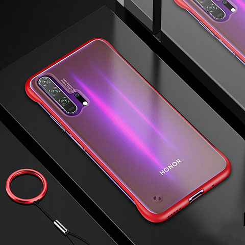 Funda Silicona Ultrafina Carcasa Transparente H01 para Huawei Honor 20 Pro Rojo