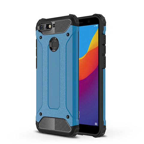 Funda Silicona Ultrafina Carcasa Transparente H01 para Huawei Honor 7A Azul