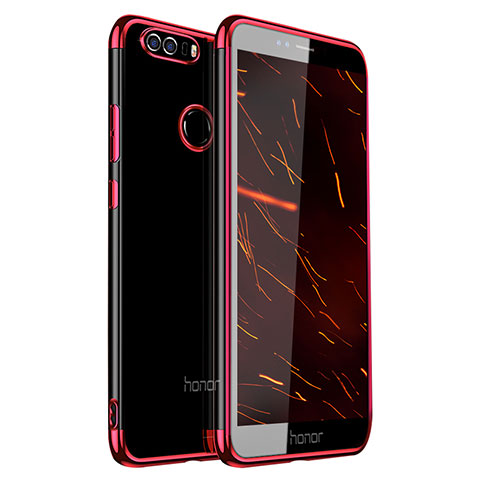 Funda Silicona Ultrafina Carcasa Transparente H01 para Huawei Honor 8 Rojo