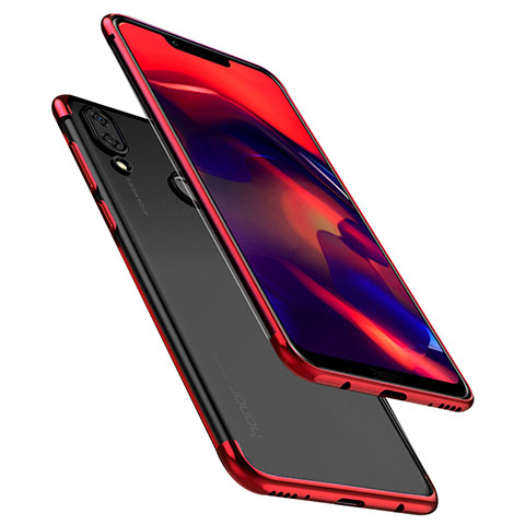 Funda Silicona Ultrafina Carcasa Transparente H01 para Huawei Honor Play Rojo