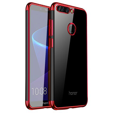 Funda Silicona Ultrafina Carcasa Transparente H01 para Huawei Honor V9 Rojo