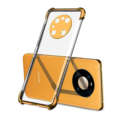 Funda Silicona Ultrafina Carcasa Transparente H01 para Huawei Mate 40 Pro Naranja